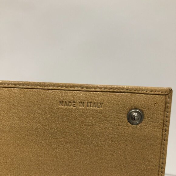 Prada Beige Leather Flap Long Wallet Sku#84452 (Gently used, corners rubbing) - Picture 9 of 13